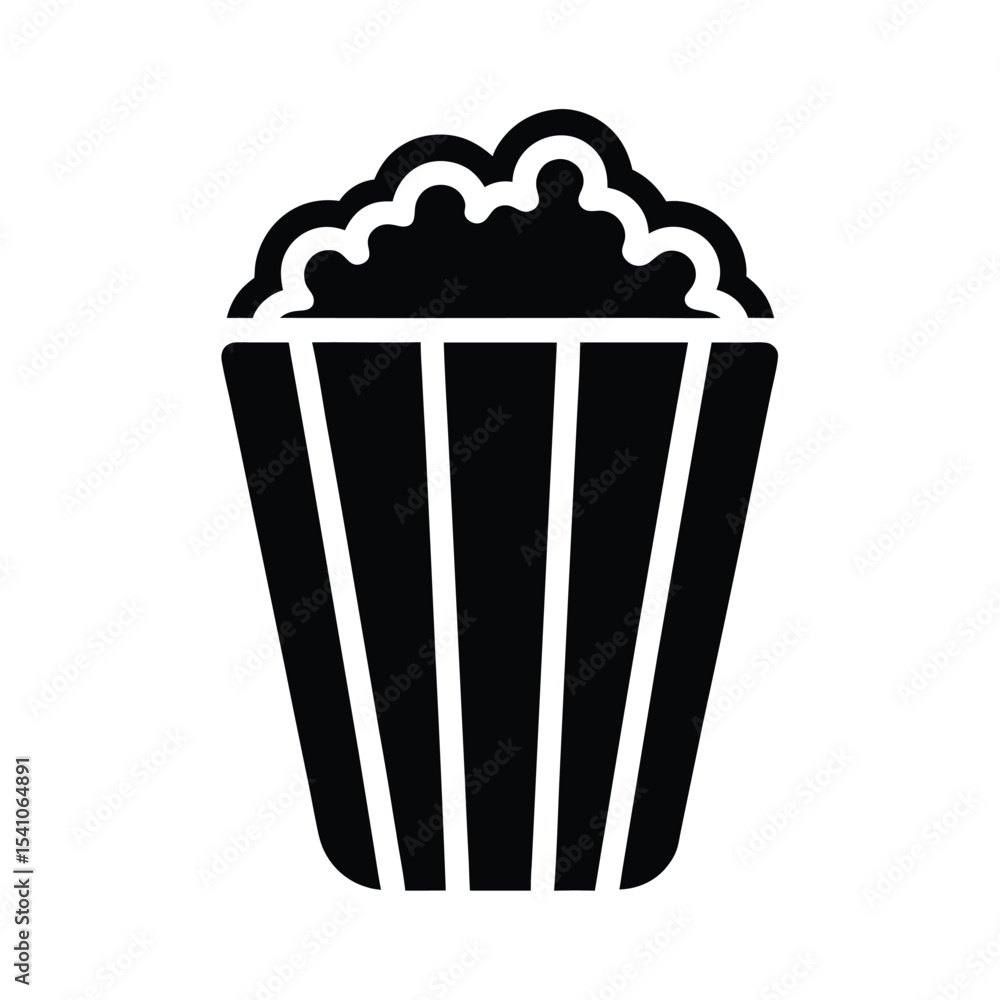 Popcorn Bucket Icon Vector Illustration Popcorn Bucket Icon Vector Illustration