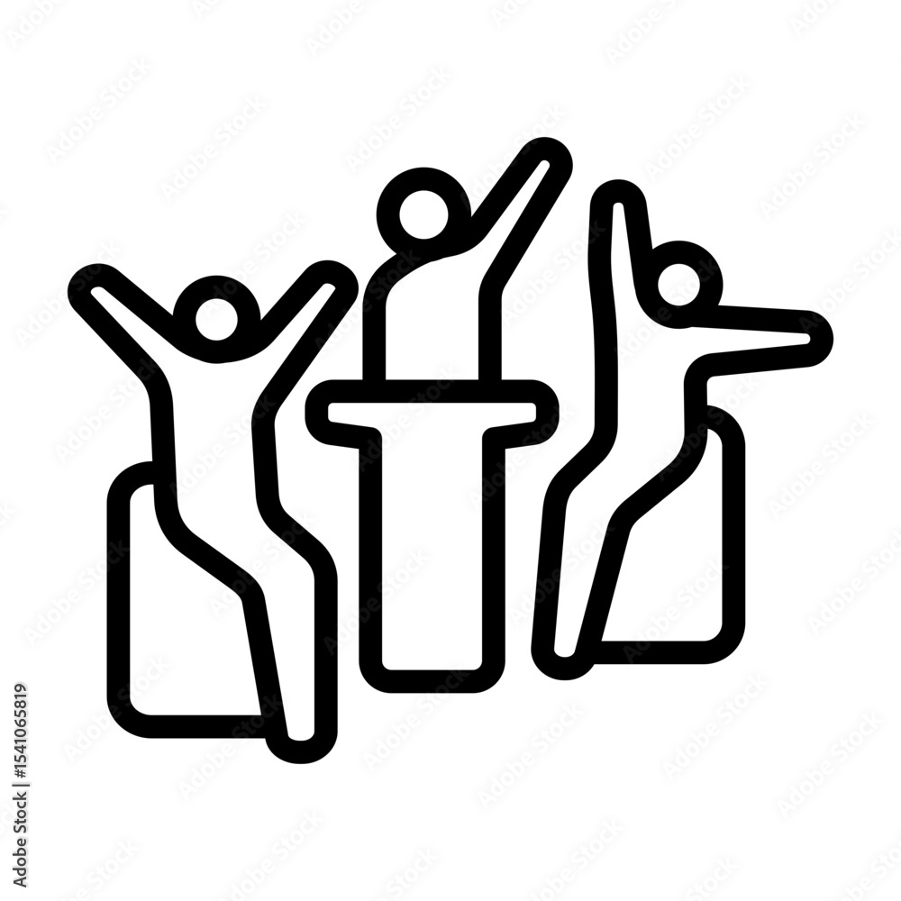 Obraz premium Group Hangout Icon