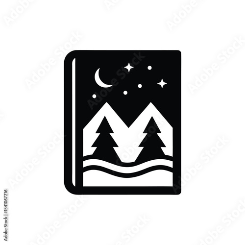Wilderness Journal Icon Vector Illustration