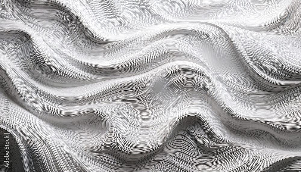 Fototapeta premium a bright white surface features flowing horizontal light gray veining