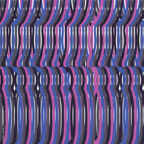 Colourful dense texture with curved stripes.