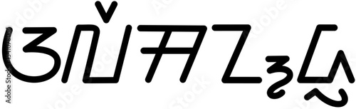 Illustration vector graphic of the name Alexandra, Sundanese script. Great for printing on your personal items