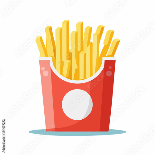 フライドポテト背景透過シンプルベクター素材