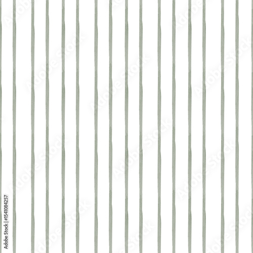 Seamless pattern with green watercolor stripes. Pattern for textile, wallpapers, wrapping paper, decor and design. 