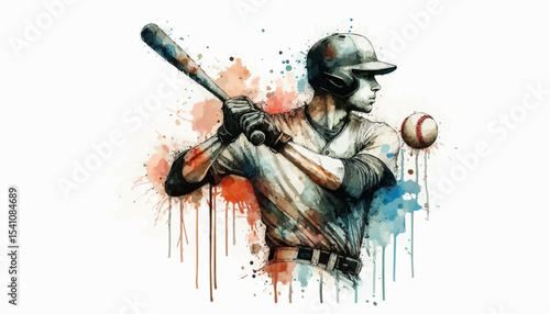 Baseball player in action 