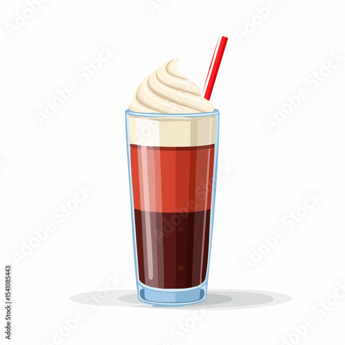 コーラフロート背景透過シンプルベクター素材