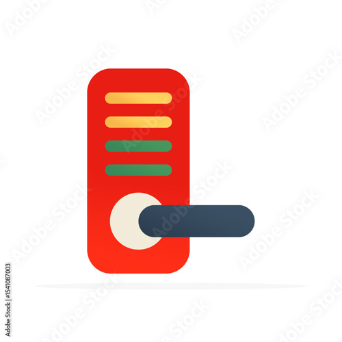 smart lock icon, colored flat vector. modern and minimalist design.
