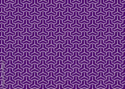 毘沙門亀甲の背景 壁紙 パターンのイラスト 紫