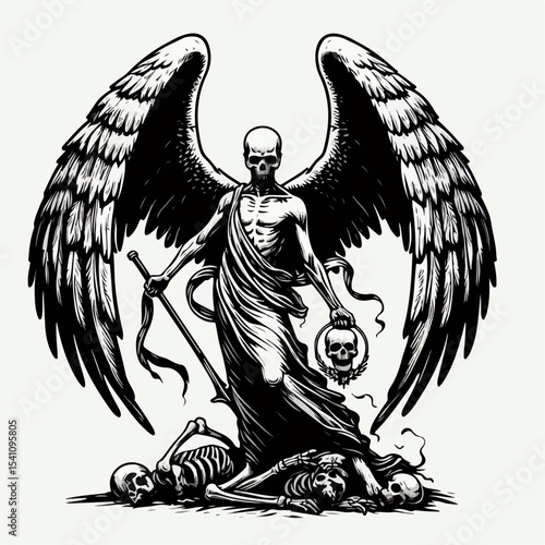 illustration of the angel of death 