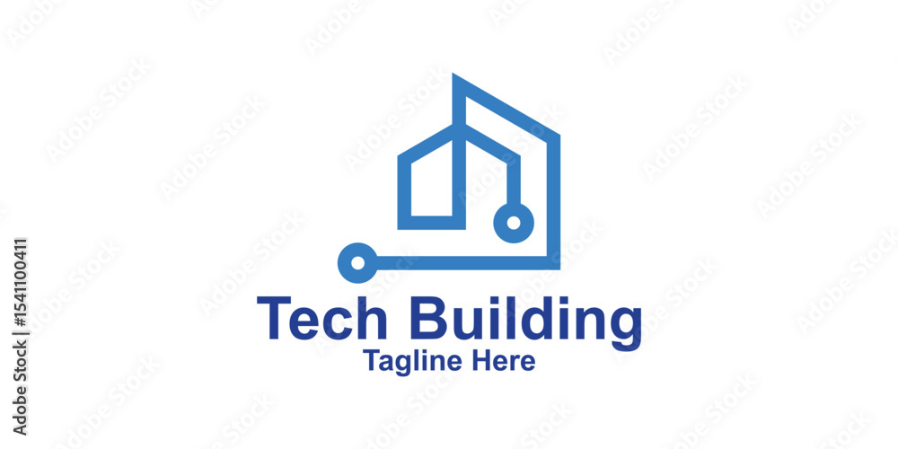 Fototapeta premium loo design building and tech,connection,design,symbol,creative,elegant.