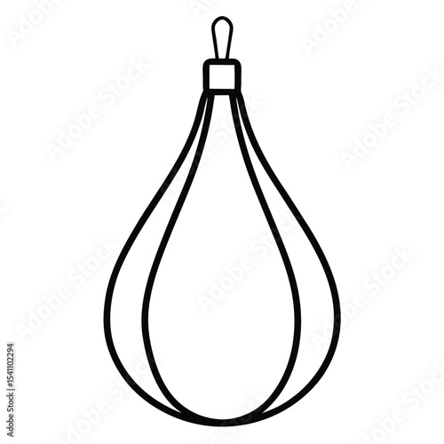Punching bag isolated on white background for boxing and fitness training
