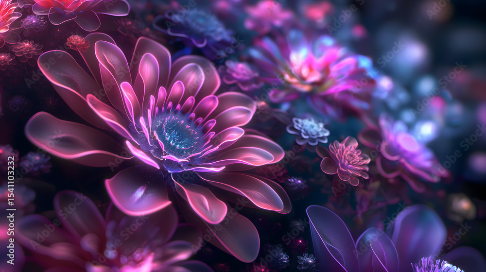 Petals of the Fifth Dimension – Abstract Light Garden in Cosmic Flow Petals of the Fifth Dimension – Abstract Light Garden in Cosmic Flow