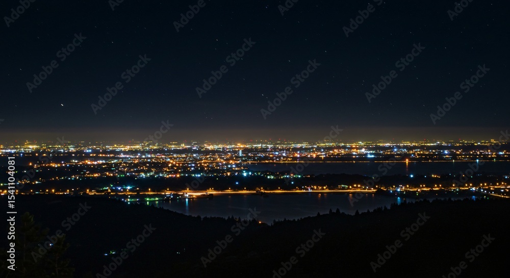 Obraz premium a city at night