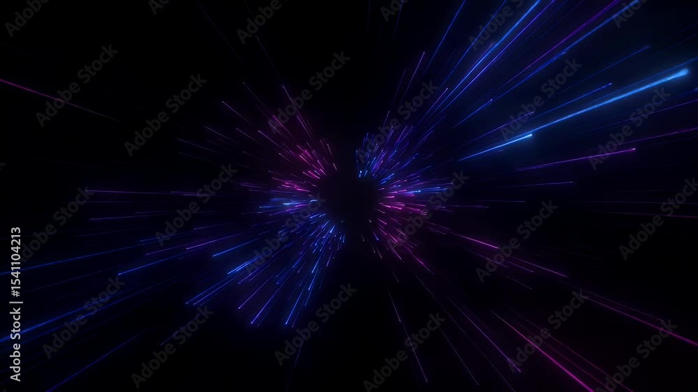 Abstract neon lines radiating outward Abstract neon lines radiating outward