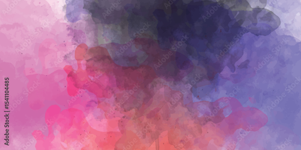 Fototapeta premium Blue pink watercolor wash and splash vector for backgrounds artistic blue watercolor splash background for visuals blue watercolor texture splash vector background