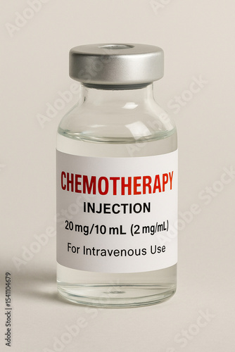 Chemotherapy injection vial