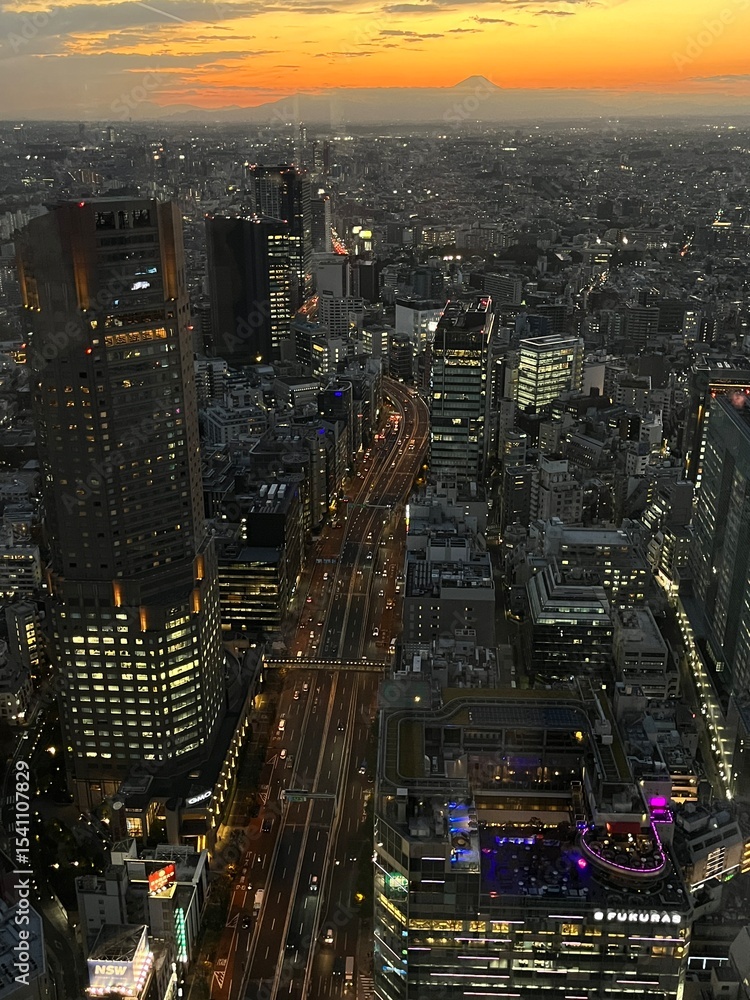 Fototapeta premium sibuya at night