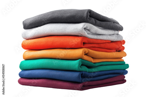 Stack of Colorful Woolen Sweaters with Diverse Textures