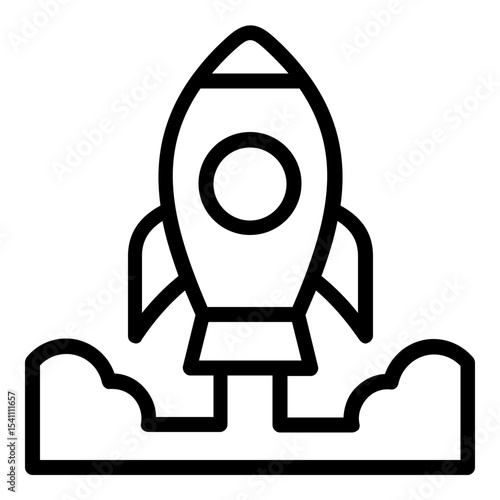 rocket boost icon line