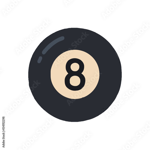 pool ball on white background