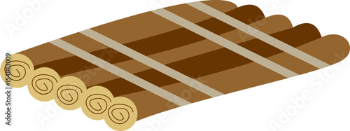Raft Float Illustration