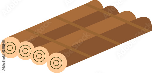 Raft Float Illustration