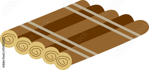 Raft Float Illustration