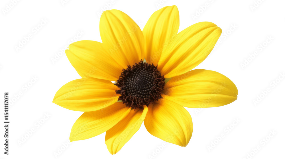 Obraz premium Vibrant yellow sunflower blooming in nature close-up image bright environment captivating viewpoint
