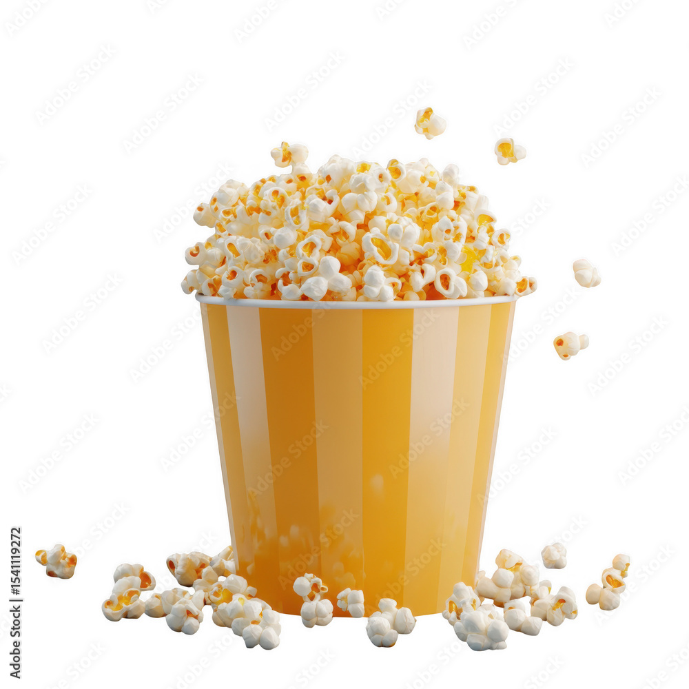: popcorn bucket, isolated on a white and transparent background : popcorn bucket, isolated on a white and transparent background