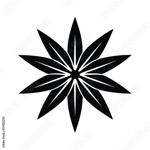 Ground Star Anise Icon Vector Illustration