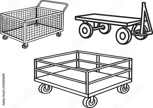 shoping cart in white background.