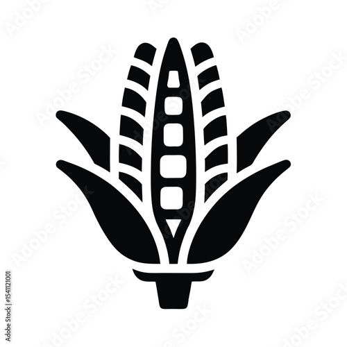 Mayan Corn Design Icon Vector Illustration