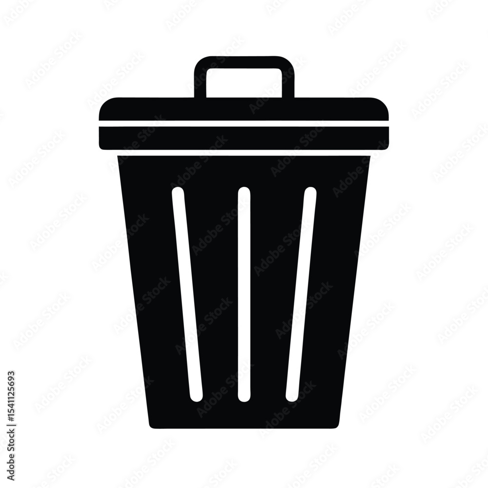 Trash Delete Bin Icon Vector Illustration Trash Delete Bin Icon Vector Illustration