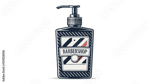 Aftershave Bottle Icon – Minimalist Barber Shop Vector Element