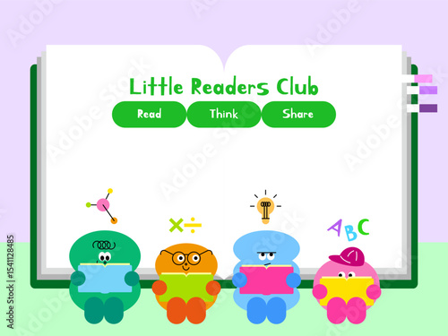 오늘의 학습, 책 읽는 아이들 - Today’s Learning: Little Readers