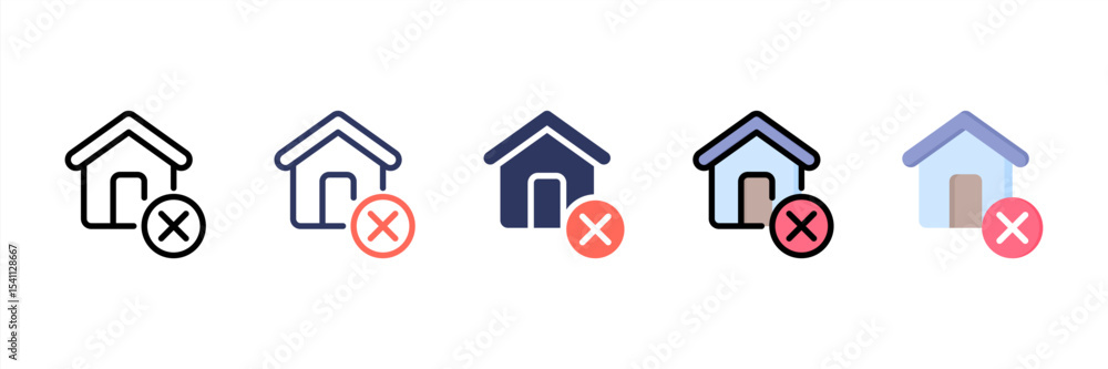 Remove Multi Style Icon Set Remove Multi Style Icon Set