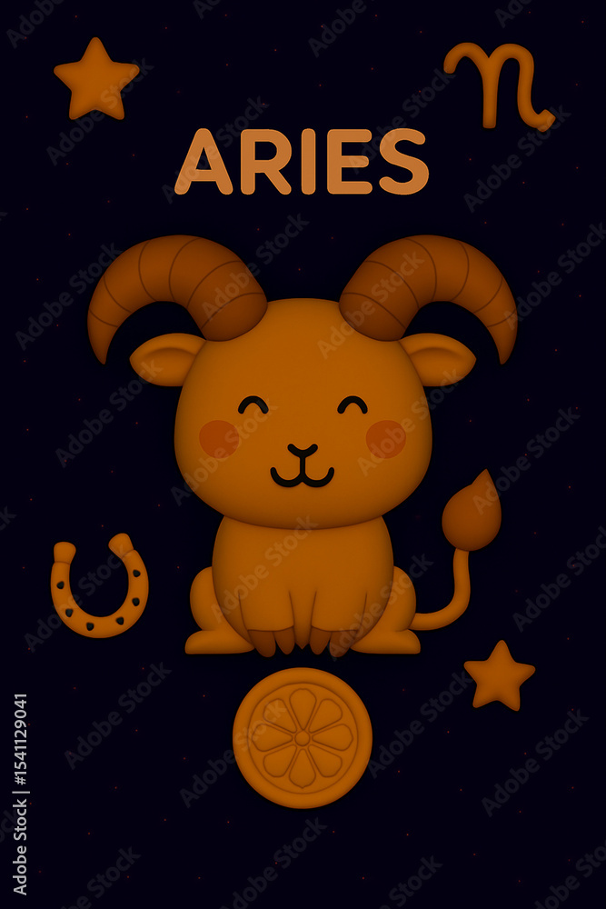 Fototapeta premium Aries Zodiac Wallpaper