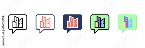 Real Estate Multi Style Icon Set