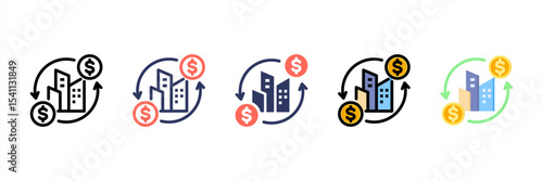 Refinancing Multi Style Icon Set