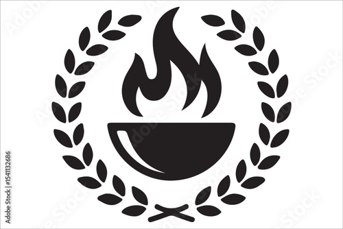  BBQ Grill and Food Silhouette Set – Summer Barbecue Vector Icons.