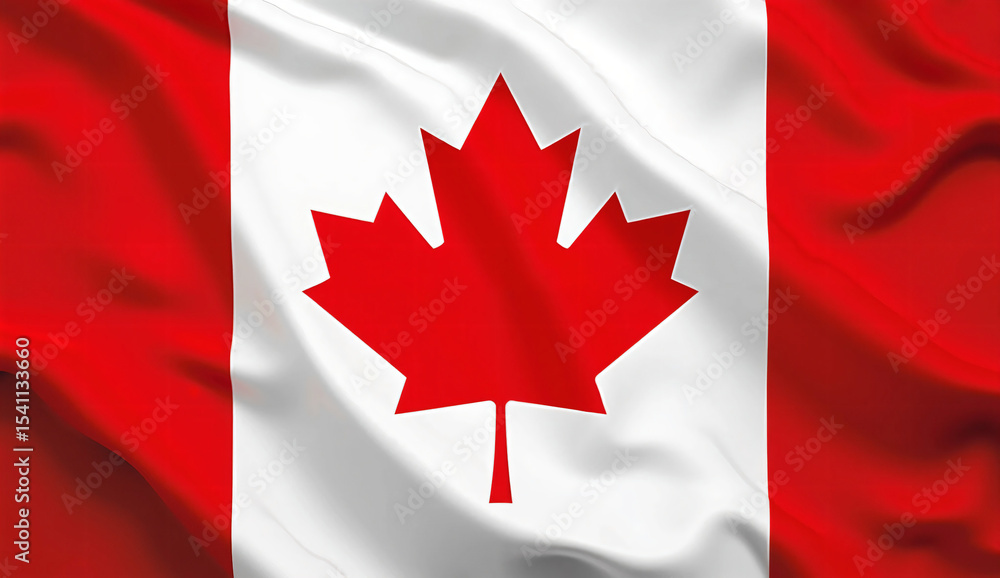 Fototapeta premium Canadian Flag Fully Covered – High-Resolution Maple Leaf Flag Art, Patriotic Background, Wallpaper & Digital Design