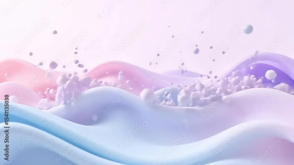 Soft pastel abstract 3d waves with dynamic splash and smooth texture
Soft pastel abstract 3d waves with dynamic splash and smooth texture