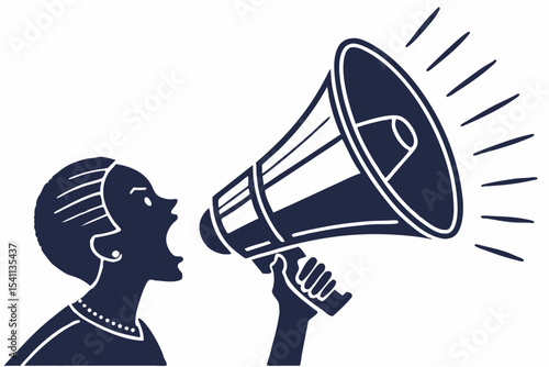 Amplify Message: Megaphone Speaker Silhouette