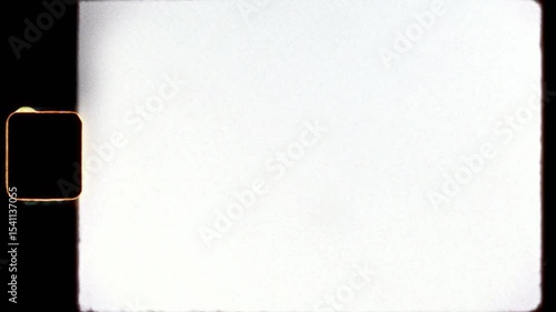 8mm Film Grain Overlay with Letterbox Frame, Super-8 Dust Scratches and Faded Texture Loop - Blend Mode Multiply Overlay