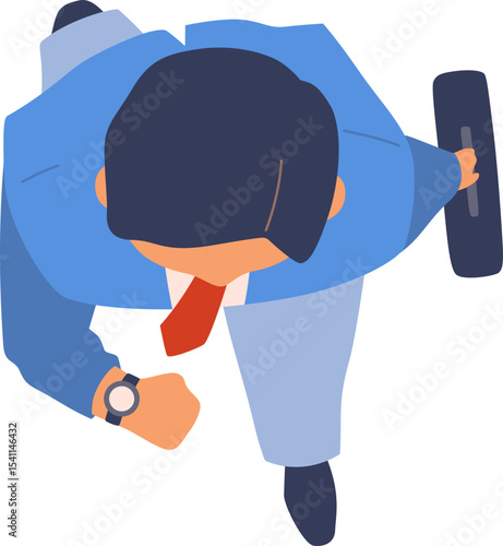 Person Top View Illustration

