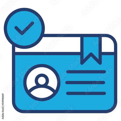Membership blue color icon