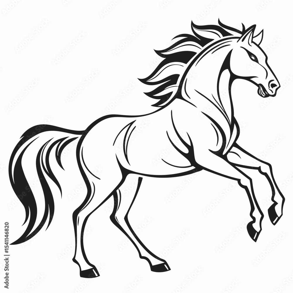 horse silhouette isolated on white horse silhouette isolated on white