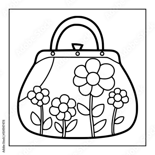 Vector Illustration of Womens Bag Fashion Handbag Accessory Stylish Purse Isolated Leather Tote Elegant Design Modern Shoulder Bag Icon Clipart Decorative Female Fashionable Bag Graphic Illustration