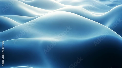 Wallpaper Mural Abstract blue and white flowing waves, luminous, ethereal texture Torontodigital.ca