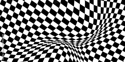 abstract checkerboard pattern Seamless motion wave background